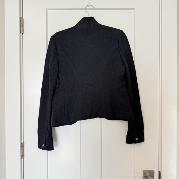 Rag & Bone Slade Cropped Textured Blazer Wool Blend Tailored Fit Blazer Size 4 - Picture 5 of 11